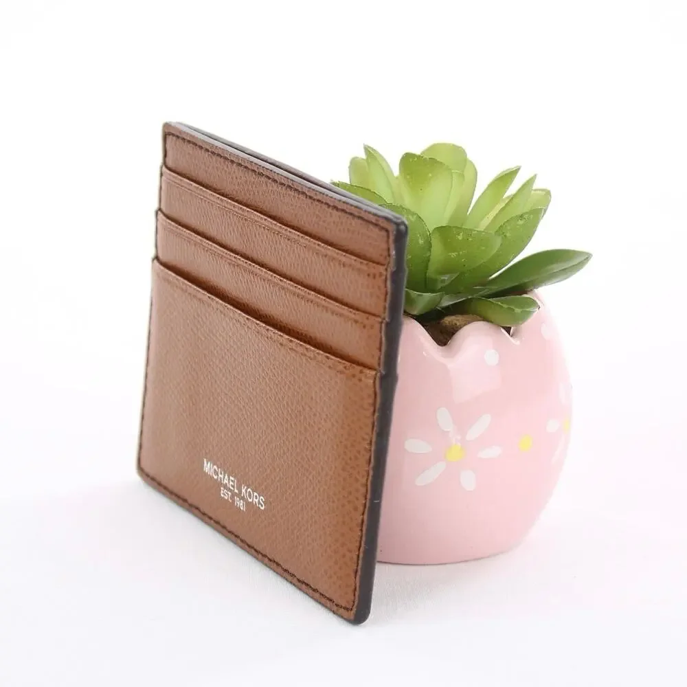 Michael Kors Brown Leather Card Case